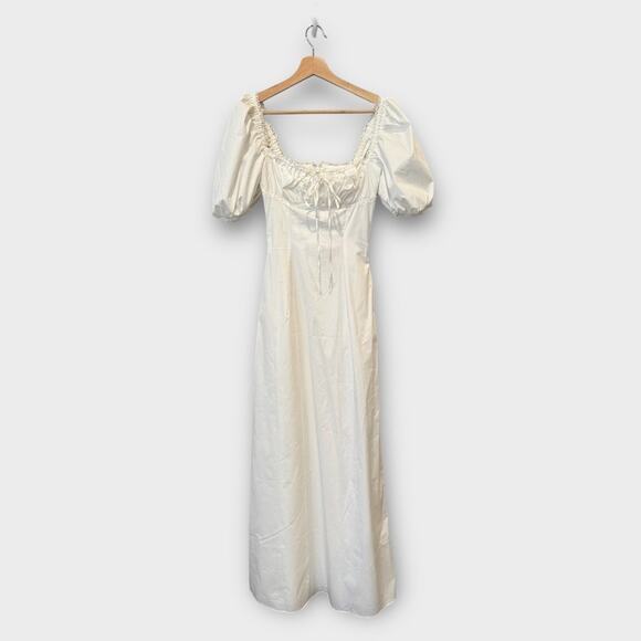 House of CB Felizia White Puff Sleeve Maxi Sundress Size XS - Picture 8 of 16